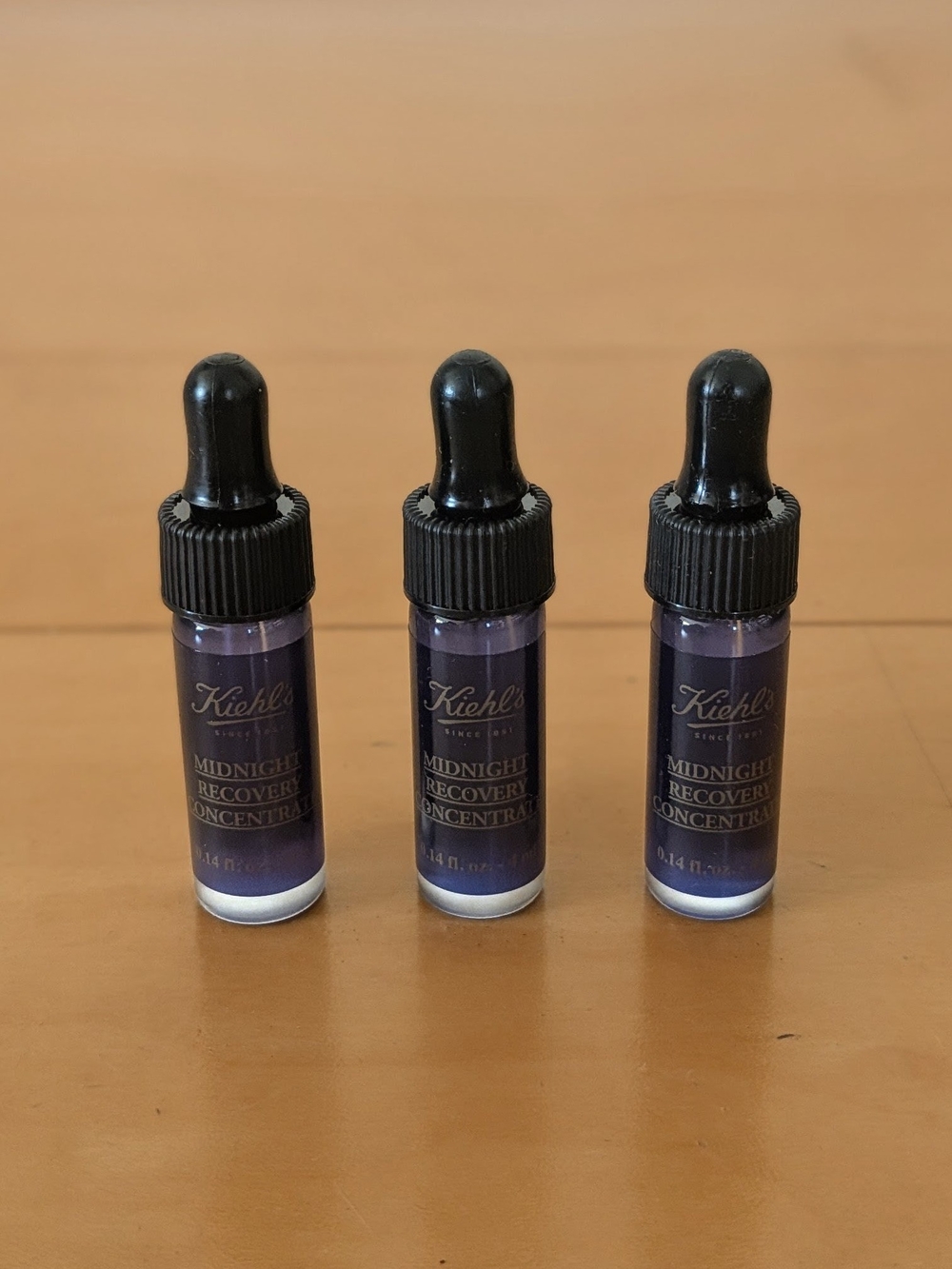 NEW Kiehl's Midnight Recovery Concentrate Face Oil Minis 3 x 4mL Travel Size